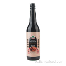 Garrafa de vidro de 625 ml de vinagre de arroz preto